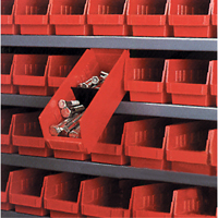 Bacs de rangement pour tablettes, 6-5/8" la x 4" H x 23-5/8" p, Rouge, Capacit&eacute; 50 lb GTA Hardware Inc