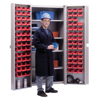 Armoire &agrave; combinaison avec porte creuse, 38" la x 24" p x 72" h, 4 tablettes GTA Hardware Inc
