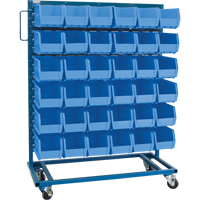 Support mobile pour bacs &agrave; un c&ocirc;t&eacute;, &agrave; un c&ocirc;t&eacute;, 36 bacs, 36" la x 16" p x 46-1/2" h GTA Hardware Inc