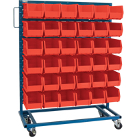 Support mobile pour bacs &agrave; un c&ocirc;t&eacute;, &agrave; un c&ocirc;t&eacute;, 36 bacs, 36" la x 16" p x 46-1/2" h GTA Hardware Inc
