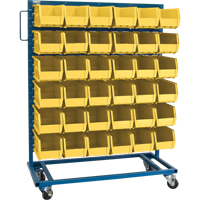 Support mobile pour bacs &agrave; un c&ocirc;t&eacute;, &agrave; un c&ocirc;t&eacute;, 36 bacs, 36" la x 16" p x 46-1/2" h GTA Hardware Inc