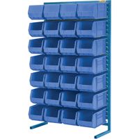 Support stationnaire pour bacs &agrave; un c&ocirc;t&eacute;, 36" la x 12" p x 61" h, 28 bacs GTA Hardware Inc