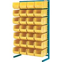 Support stationnaire pour bacs &agrave; un c&ocirc;t&eacute;, 36" la x 12" p x 61" h, 28 bacs GTA Hardware Inc