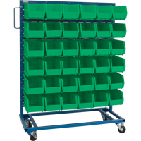 Support mobile pour bacs &agrave; un c&ocirc;t&eacute;, &agrave; un c&ocirc;t&eacute;, 36 bacs, 36" la x 16" p x 46-1/2" h GTA Hardware Inc