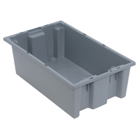 Stack & Nest Totes, 6" x 18" x 11", Grey GTA Hardware Inc