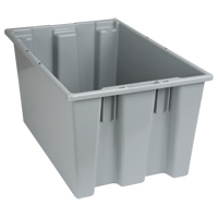 Stack & Nest Totes, 12" x 23.5" x 15.5", Grey GTA Hardware Inc
