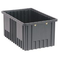 Bacs divisibles conducteurs, Polypropyl&egrave;ne, 10-7/8" la x 16-1/2" p x 8" h, Noir GTA Hardware Inc