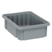 Contenants Divider Box, Plastique, 10,9" la x 8,3" p x 3,5" h, Gris GTA Hardware Inc