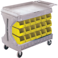Pro Cart With Yellow Bins, Double-sided, 36 bins, 45-5/18" W x 24" D x 34-3/4" H GTA Hardware Inc