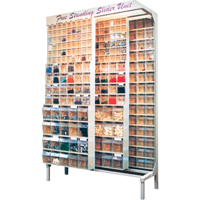 Free Standing Slider System, 48" W x 18" D x 77" H, 56 Bins GTA Hardware Inc