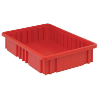 Contenants Divider Box, Plastique, 16,5" la x 10,9" p x 3,5" h, Rouge GTA Hardware Inc