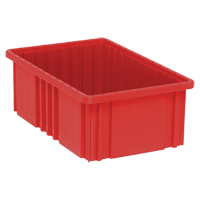Contenants Divider Box, Plastique, 16,5" la x 10,9" p x 6" h, Rouge GTA Hardware Inc