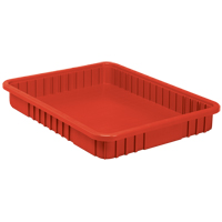 Contenants Divider Box, Plastique, 22,5" la x 17,5" p x 3" h, Rouge GTA Hardware Inc