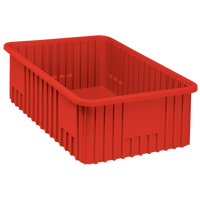 Contenants Divider Box, Plastique, 22,5" la x 17,5" p x 8" h, Rouge GTA Hardware Inc