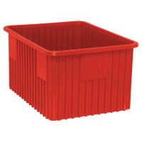 Contenants Divider Box, Plastique, 22,5" la x 17,5" p x 12" h, Rouge GTA Hardware Inc