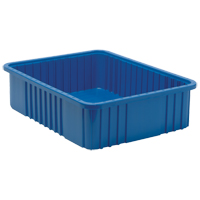 Contenants Divider Box, Plastique, 22,5" la x 17,5" p x 6" h, Bleu GTA Hardware Inc