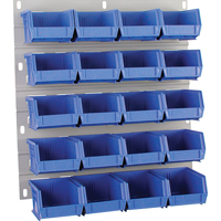 Hanging Panel, 20 Bins, 18" W x 1" D x 19" H GTA Hardware Inc