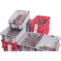 Stack-N-Nest&reg; Plexton Containers, 20.1" W x 42.5" D x 14.1" H, Grey GTA Hardware Inc