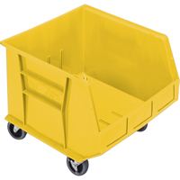 Mobile Bin, 14" H x 16-1/2" W x 18" D, 75 lbs. Capacity, Yellow GTA Hardware Inc