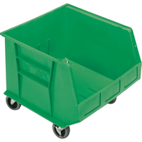 Mobile Bin, 14" H x 16-1/2" W x 18" D, 75 lbs. Capacity, Green GTA Hardware Inc