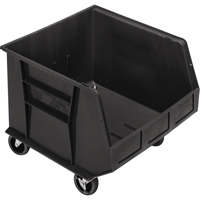 Mobile Bin, 14" H x 16-1/2" W x 18" D, 75 lbs. Capacity, Black GTA Hardware Inc