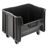 Mobile Giant Stack Container, 12-7/16" H x 19-7/8" W x 15-1/4" D, 250 lbs. Capacity, Black GTA Hardware Inc