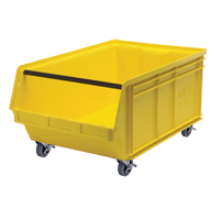 Mobile MAGNUM Bin, 14-7/8" H x 18-3/8" W x 29" D, 150 lbs. Capacity, Yellow GTA Hardware Inc