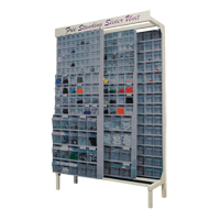 Syst&egrave;me de stockage &agrave; glissi&egrave;re &agrave; bacs basculants autonome, 48" la x 18" p x 77" h, 112 tiroirs GTA Hardware Inc