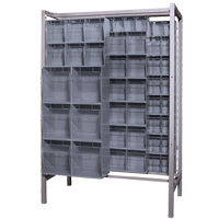 Syst&egrave;me de stockage &agrave; glissi&egrave;re &agrave; bacs basculants autonome, 51-1/4" la x 26" p x 77" h, 101 tiroirs GTA Hardware Inc