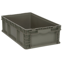 Contenant pliable et empilable, 15" la x 24" p x 7,5" h, Gris GTA Hardware Inc
