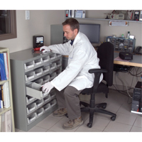 KPC-HD Heavy-Duty Parts Cabinet, Galvanized Steel, 30 Drawers, 34-3/5" x 15-7/10" x 34-3/5", Grey GTA Hardware Inc