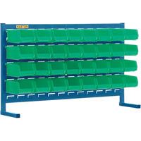 Louvered Rack with Bins, 32 Bins, 36" W x 8-1/4" D x 22" H GTA Hardware Inc