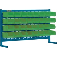 Louvered Rack with Bins, 32 Bins, 36" W x 8-1/4" D x 22" H GTA Hardware Inc