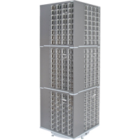 Armoire industrielle robuste avec carrousel &agrave; tiroirs, Acier, 384 tiroirs, 27" la x 27" p x 80" h, Gris GTA Hardware Inc