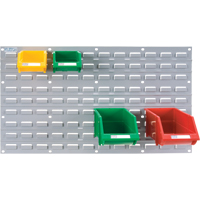 Metal Louvered Panel Bin Support Rack, 32 Bins, 36" W x 1/8" D x 19" H GTA Hardware Inc