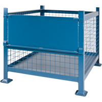 Bulk Stacking Containers, 34.5" W x 40.5" D x 30" H, 3000 lbs. Capacity GTA Hardware Inc