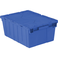 Flipak&reg; Polyethylene Plastic (PE) Distribution Containers, 21.9" x 15.2" x 9.3", Blue GTA Hardware Inc