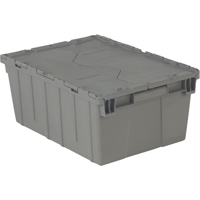 Flipak&reg; Polyethylene Plastic (PE) Distribution Containers, 21.9" x 15.2" x 9.3", Grey GTA Hardware Inc