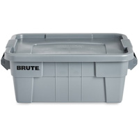 Bac de stockage Brute avec couvercle, 27,88” p x 16,5” la x 10,7" h, Capacit&eacute; 112 lb, Gris GTA Hardware Inc