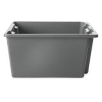 Stack & Nest Palletote Box, 10" x 15.5" x 19.5", Grey GTA Hardware Inc