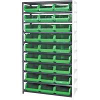 Shelving Unit with Stacking Bins, Steel, Magnum Bin, 650 lbs. Capacity, 42" W x 76" H GTA Hardware Inc