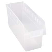 Bacs pour &eacute;tag&egrave;re Store-Max, 6-5/8" la x 8" H x 17-7/8" p, Transparent, Capacit&eacute; 56 lb GTA Hardware Inc