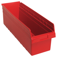 Bacs pour &eacute;tag&egrave;re Store-Max, 8-3/8" la x 8" H x 23-5/8" p, Rouge, Capacit&eacute; 68 lb GTA Hardware Inc