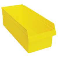 Store-Max Shelf Bins, 11-1/8" W x 8" H x 23-5/8" D, Yellow, 68 lbs. Capacity GTA Hardware Inc