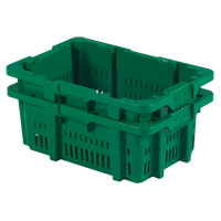 Food Handling Plastic Stack-N-Nest Container, 16" x 23.9" x 8.8", Green GTA Hardware Inc
