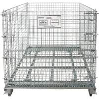 Collapsible Wire Container, 40" W x 48" D x 42" H, 4000 lbs. Capacity GTA Hardware Inc