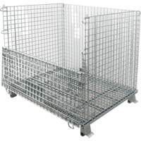 Collapsible Wire Container, 40" W x 48" D x 42" H, 4000 lbs. Capacity GTA Hardware Inc