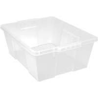 Contenant avec loquets en plastique,  la x 21" p x 7,75" h, Transparent GTA Hardware Inc