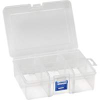 Boîte &agrave; compartiments en plastique, 4,75" la x 6,75" p x 2,25" h, 6 compartiments GTA Hardware Inc