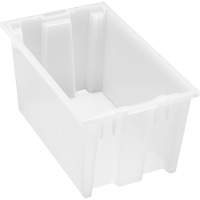 Heavy-Duty Stack & Nest Tote, 9" x 11" x 18", Clear GTA Hardware Inc